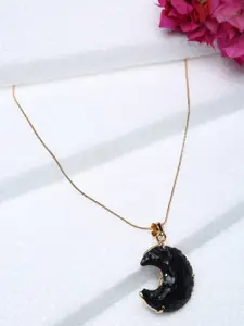Madame Rose Gold & Black Rose Gold-Plated Necklace