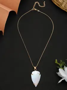 Madame Gold-Toned & Blue Rose Gold-Plated Necklace