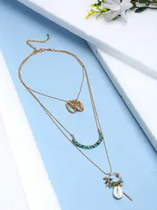 Madame Rose Gold & Blue Rose Gold-Plated Necklace