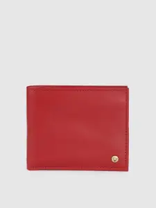 Hidesign Men Red Solid Leather Two Fold Wallet