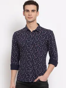 Pepe Jeans Men Navy Blue Nautical Printed Casual Shirt