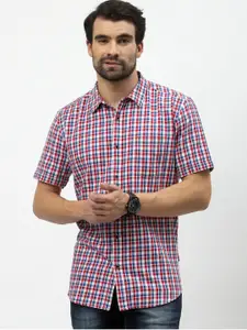 Pepe Jeans Men Blue Tartan Checks Opaque Checked Casual Shirt