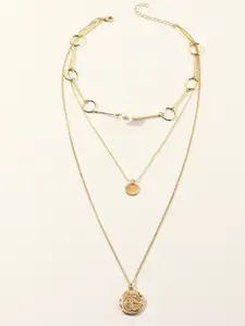 URBANIC Women Gold-Toned Multi-Layer Necklace