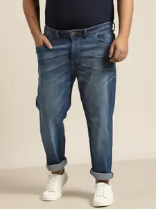 Sztori Men Plus Size Blue Light Fade Stretchable Jeans