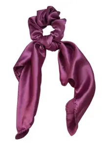 ONE on ONE Women Pink Knot Scarf Scrunchy Ponytail Holders