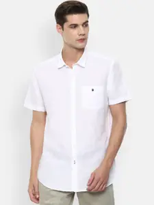 Louis Philippe Sport Men White Slim Fit Opaque Casual Shirt