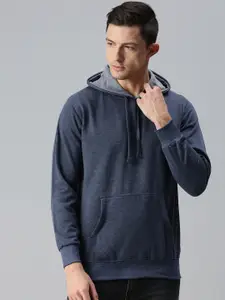 ADBUCKS Men Navy Blue Hooded Sweatshirt
