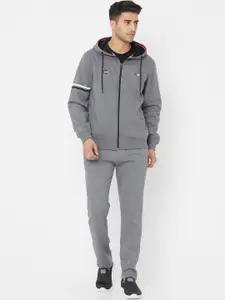 Octave Men Grey Cotton Tracksuits
