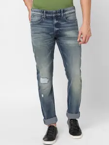Pepe Jeans Men Mildly Distressed Heavy Fade Stretchable Jeans