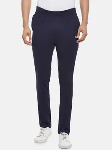 Ajile by Pantaloons Men Navy Blue Solid Slim-Fit Pure Cotton Track Pants