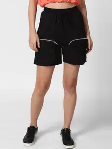 FOREVER 21 Women Black Pure Cotton Sports Shorts