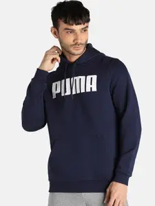 Puma Men Regular Fit Printed Hooded Sweatshirt