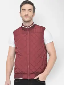Canary London Men Maroon Quilted Jacket