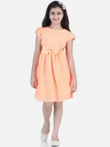 StyleStone Orange Crepe Dress