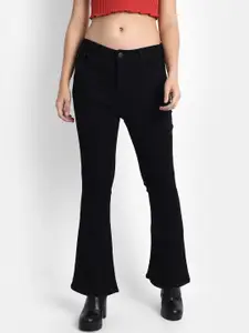 BROADSTAR Women Black Jean Bootcut Stretchable Jeans