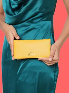 Lavie Safain Pro Women Yellow Large Two Fold Purse Wallet