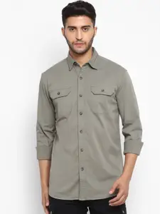 Royal Enfield Men Olive Green Opaque Casual Shirt