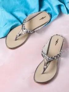 Shezone Women Copper-Toned Open Toe Flats