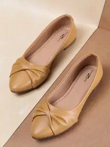Shezone Women Beige Ballerinas Flats with Bows