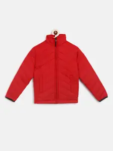 Instafab Boys Red Windcheater Outdoor Padded Jacket