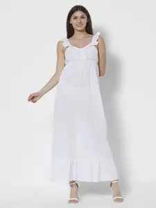 URBANIC White Maxi Nightdress