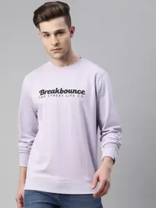 Breakbounce Men Purple Printed Sweatshirt