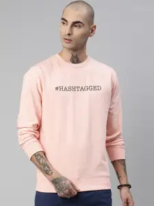Breakbounce Men Pink Printed Sweatshirt