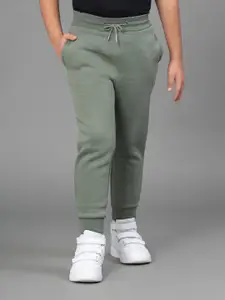 Red Tape Boys Olive-Green Solid Joggers