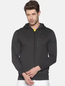 SHOWOFF Men Grey Hooded Sweatshirt