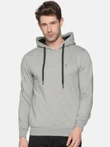 SHOWOFF Men Grey Hooded Sweatshirt