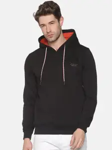 SHOWOFF Men Black Hooded Sweatshirt