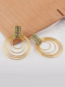Tistabene Gold-Toned Contemporary Dangler Earrings