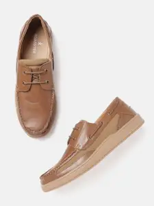 The Roadster Lifestyle Co Men Tan Brown Solid Boat Shoes