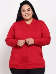 plusS Women Red Plus Size Sweatshirt