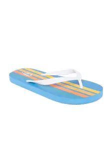 Ajile by Pantaloons Men Blue & White Striped Rubber Room Slippers