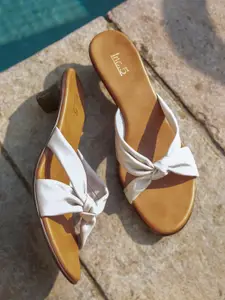 Inc 5 Women Grey Solid Kitten Heels