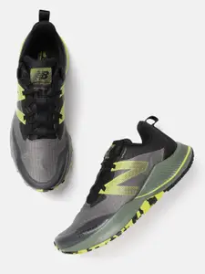 New Balance Men Charcoal Grey & Yellow NITREL Self-Check Running Shoes