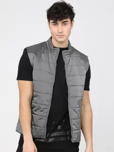 HIGHLANDER Men Charcoal Grey Padded Jacket