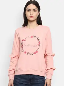 Van Heusen Woman Pink Printed Sweatshirt