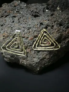 DIVA WALK Gold-Plated Triangular Drop Earrings