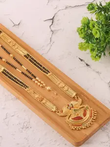 Brandsoon Women Gold & Black Mangalsutra Necklace