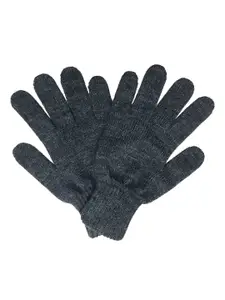 Gajraj Men Coel Grey Winter Woolen Gloves