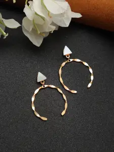 Madame Gold-Plated Contemporary Drop Earrings
