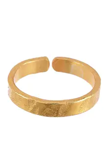 Silvermerc Designs Gold-Plated Handmade Flat Ring