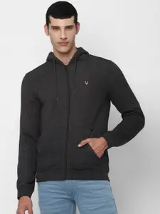 Allen Solly Men Grey Hooded Sweatshirt