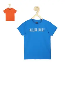 Allen Solly Junior Boys Blue & Orange 2 T-shirt