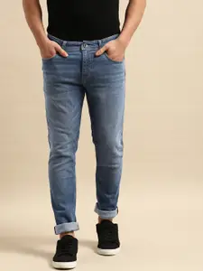 Being Human Men Blue Slim Fit Low Distress Heavy Fade Stretchable Jeans