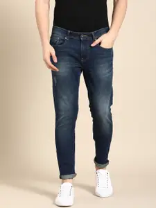 Being Human Men Skinny Fit Low-Rise Low Distress Heavy Fade Stretchable Jeans