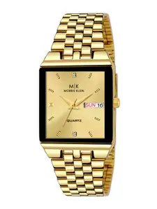 MORRIS KLEIN Men Gold-Toned Embellished Dial Analogue Watch MK-1026