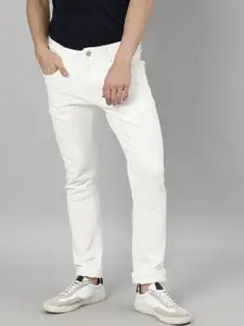 RARE RABBIT Men White Slim Fit Jeans
